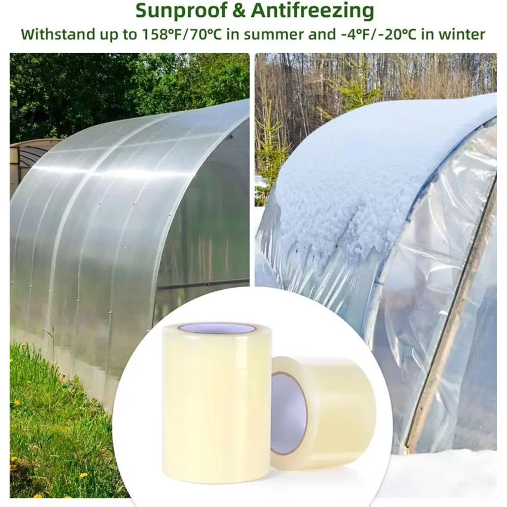 Sunproof and antifreezing polythene sheet with rolls for greenhouse construction.